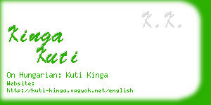 kinga kuti business card